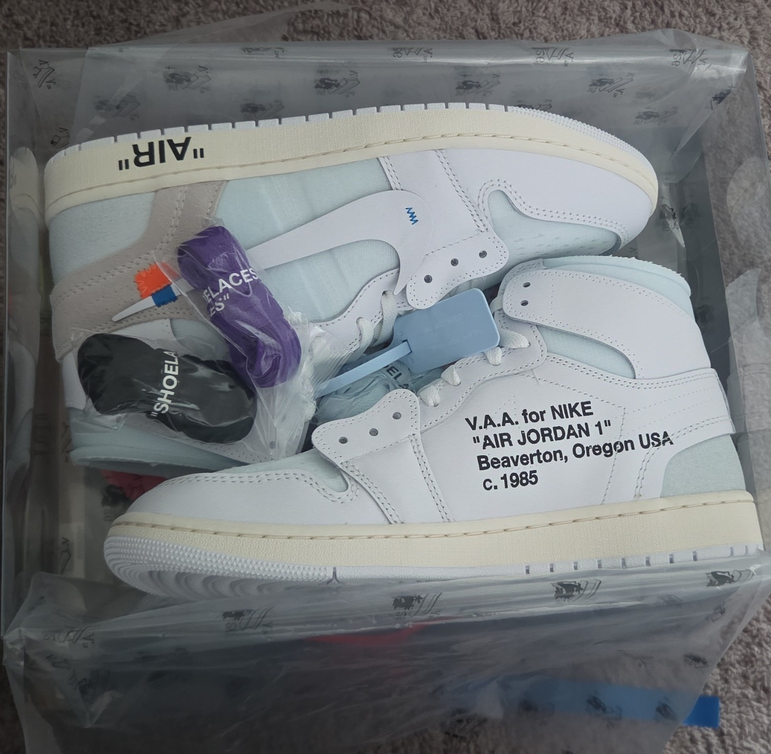 Nike Air Jordan 1 Retro High OG SP Virgil Abloh White Alaska