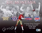 Joe Montana Autographed Signed 8x10 Photo San Francisco 49ers Beckett