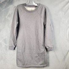 Pact Courtside Sweatshirt Dress Women's SM Gray Lined Athleisure Street Logo