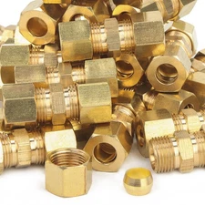 LTWFITTING 5/16-Inch OD Compression Union,Brass Compression Fitting(Pack of 10)