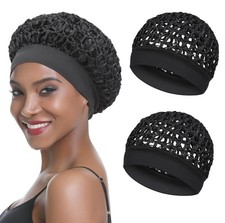 2PCS Hair Net for Sleeping,Wide Band Hair Net for Silk Press-No Marks Breatha...