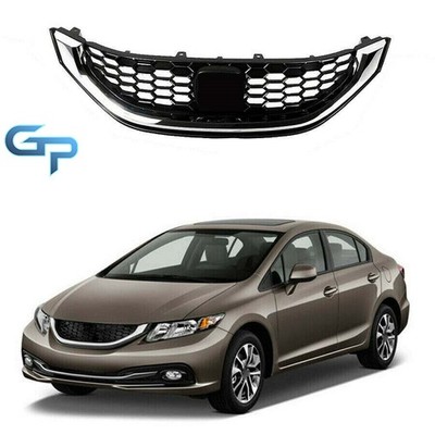 Fit For Honda Civic Sedan  2013 2014 2015 Front Upper Replacement Grille Chrome