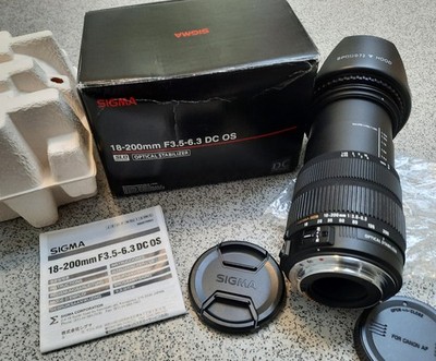 Sigma Objektiv 18 200 mm f/3,5 6,3 DC Marco OS (OPTISCHER STABILISATOR)   für Canon EOS