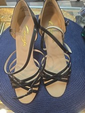 CAPEZIO BALLROOM SHOES Style SD02 Size 7.5 "Rosa" BLK NEW heel 2,5"