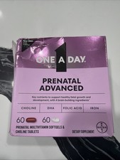 One A Day Advanced Prenatal Multivitamin with Choline 60 60 Count Exp 02/2027