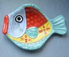 Vietri Fish Plate/Snack Dish Handpainted in Italy