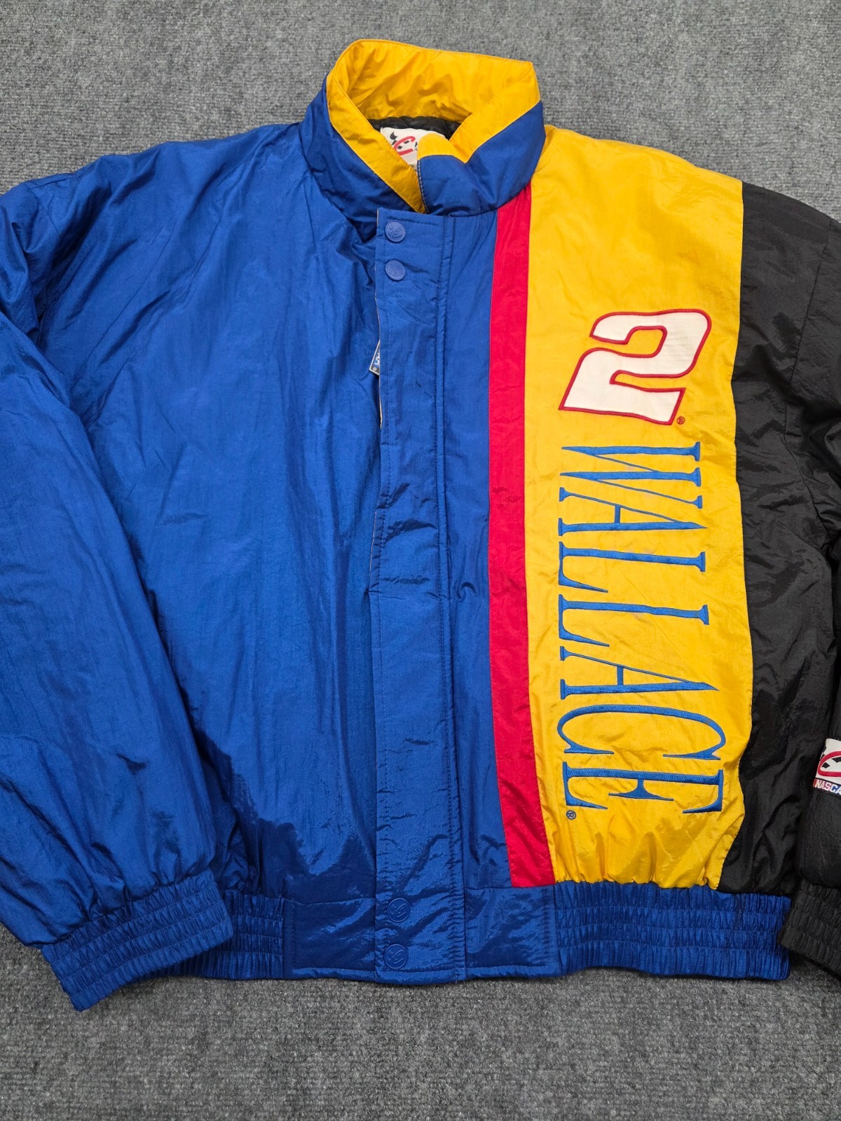 Vtg NASCAR Rusty Wallace Chase Authentics Miller Time Puffer Bomber Jacket - XXL
