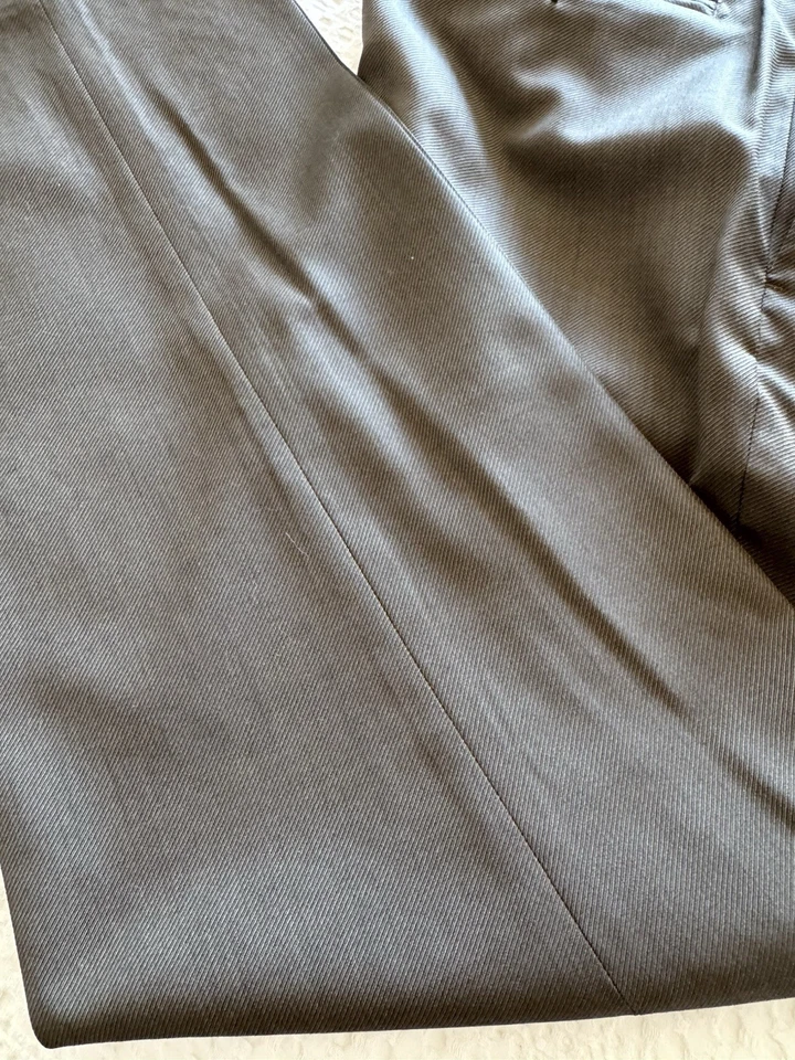 Pantalones de lujo ZANELLA Todd marrón liso 100 % lana para hombre frente plano - 34 Foto 2 de 4