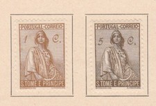 1933 Sao Tome & Principe 1c and 5c Ceres