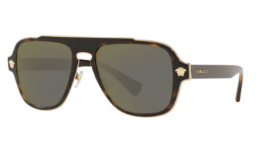 Versace VE2199 12524T Havana/Dark Grey Square 56mm Men display picture 3