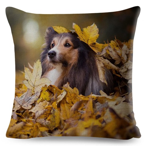 Shetland Sheepdog Cute Pet Animal Dog Printed Pillowcase Decor Cushion Cover - Picture 6 of 42