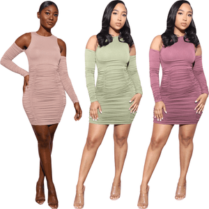 draped bodycon dress
