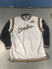 Vintage FUBU Carolina City Series Rare Gray Snap Front Warm Up Jacket Sz 2X