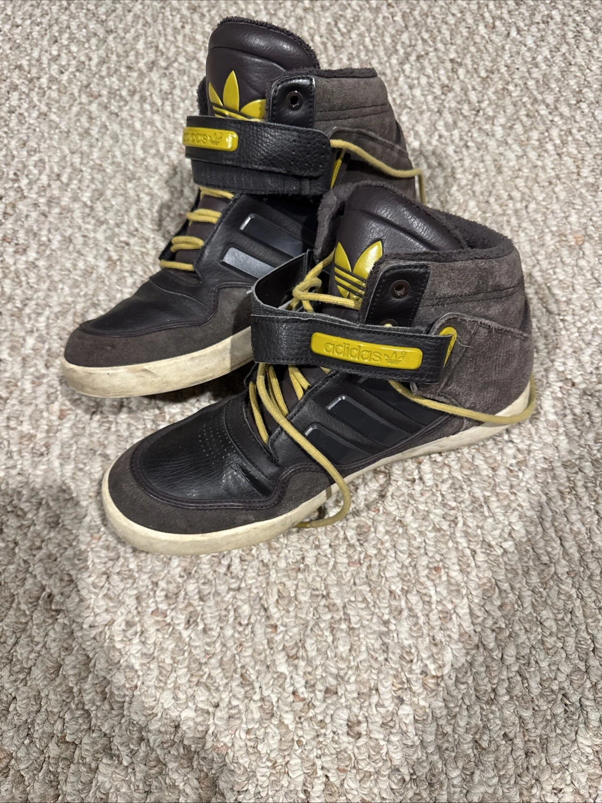 Scarpe Adidas Uomo 8.5 Invernali Marrone Basket Sneaker B35256