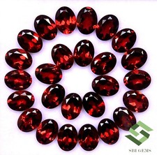 Natural Garnet Oval Cut 8x6 mm Lot 10 Pcs 14.70 Cts Red Shade Loose Gemstones