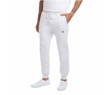 Hurley Men  s Fleece Jogger Pant White Choose Size