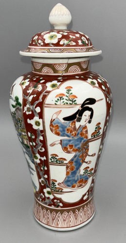 Antique Japanese Aoki Brothers Meiji Arita Damaged Repaired Marked Ao 青 24cm - Picture 5 of 23