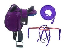 Synthetic Stock Australian Horse Saddle With Matching Sets.