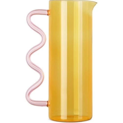 SOPHIE LOU JACOBSEN WAVE PITCHER YELLOW & PINK - Image 2 of 4