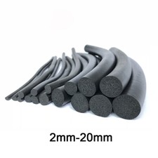 Tira de sellado de espuma de goma EPDM negra cable de barra redonda para sello de puerta de gabinete 3-20 mm