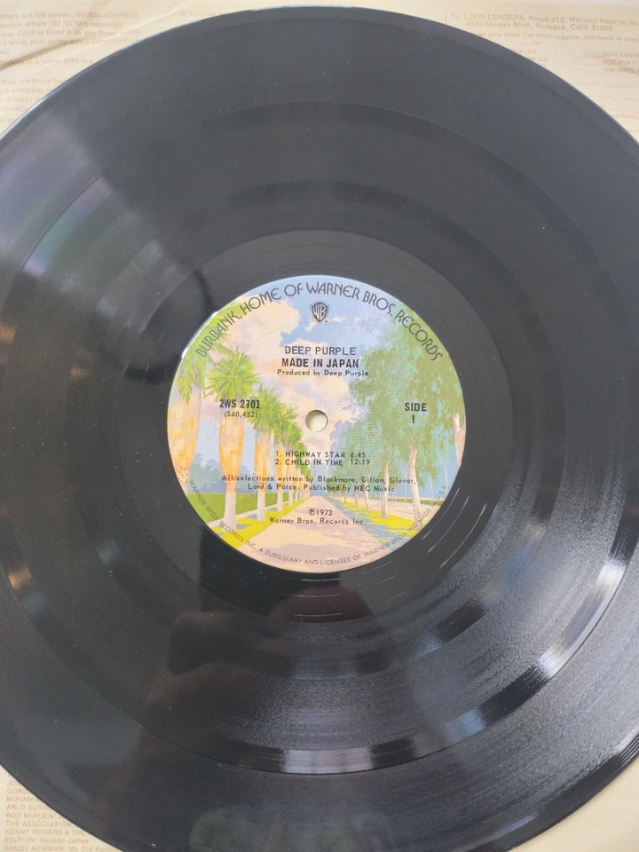 Deep Purple Lp Made In Japan 1973 Original Press 2x Lp 2WS 2701 VG Foto 3 de 4