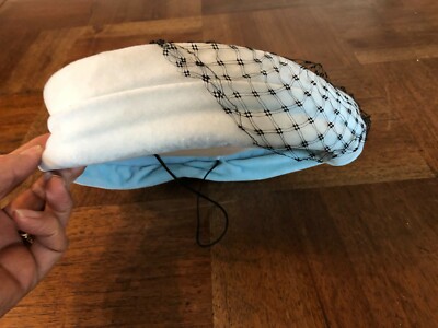 Chapeau De Deuil Vintage Avec Voile – Style Bibi – En Feutre Noir – Taille Unique – Collection Curiosité