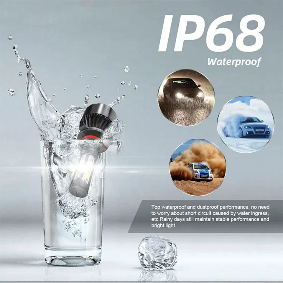 Faros LED 4"X6" 4 piezas haz alto-bajo para camioneta Chevy C10 1981-87 Ford Mustang Foto 4 de 4