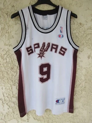 Maillot basket Tony PARKER SAN ANTONIO SPURS vintage NBA CHAMPION USA shirt M - Photo 1/4
