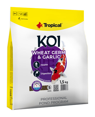 Tropical Koi Wheat Germ & Garlic Pellet Size ''S'' 1,5kg - Ganzjahres Fischfutter