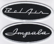 CHEVY IMPALA BEL AIR SEW/IRON PATCH EMBROIDERED CHEVROLET SS LOWRIDER SS