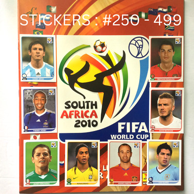 2010 Panini World Cup South Africa Stickers #250-499 Pick to Complete your Album