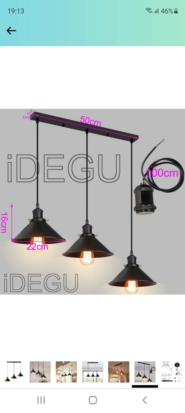 Lampadario Industriale Metallo E27 - Alta Resistenza e Design Retro
