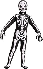 Second Skin Child Skin Skeleton Costume for Halloween Trick or Treat 10-12 Yr 