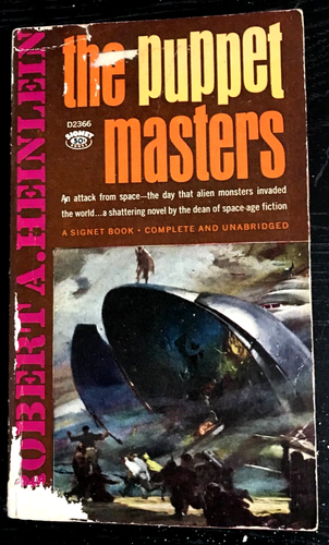 The Puppet Masters Robert Heinlein PB Signet 1963 4th print not signed Good