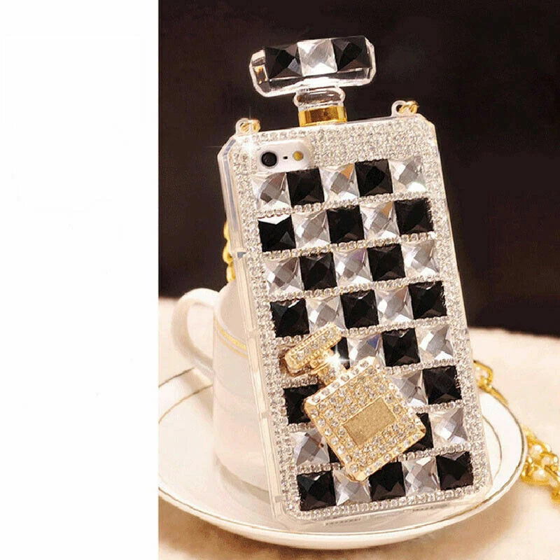 Funda Botella Perfume Diamante 3D para Samsung S25 Ultra S24 Plus S23 S22 S21 S20 Foto 4 de 4