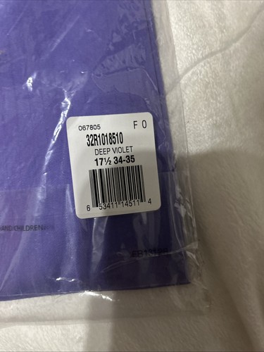 New Kenneth Cole Reaction Reg Fit Deep Violet L/S Sz 17 1/2 34-35 - Picture 7 of 8