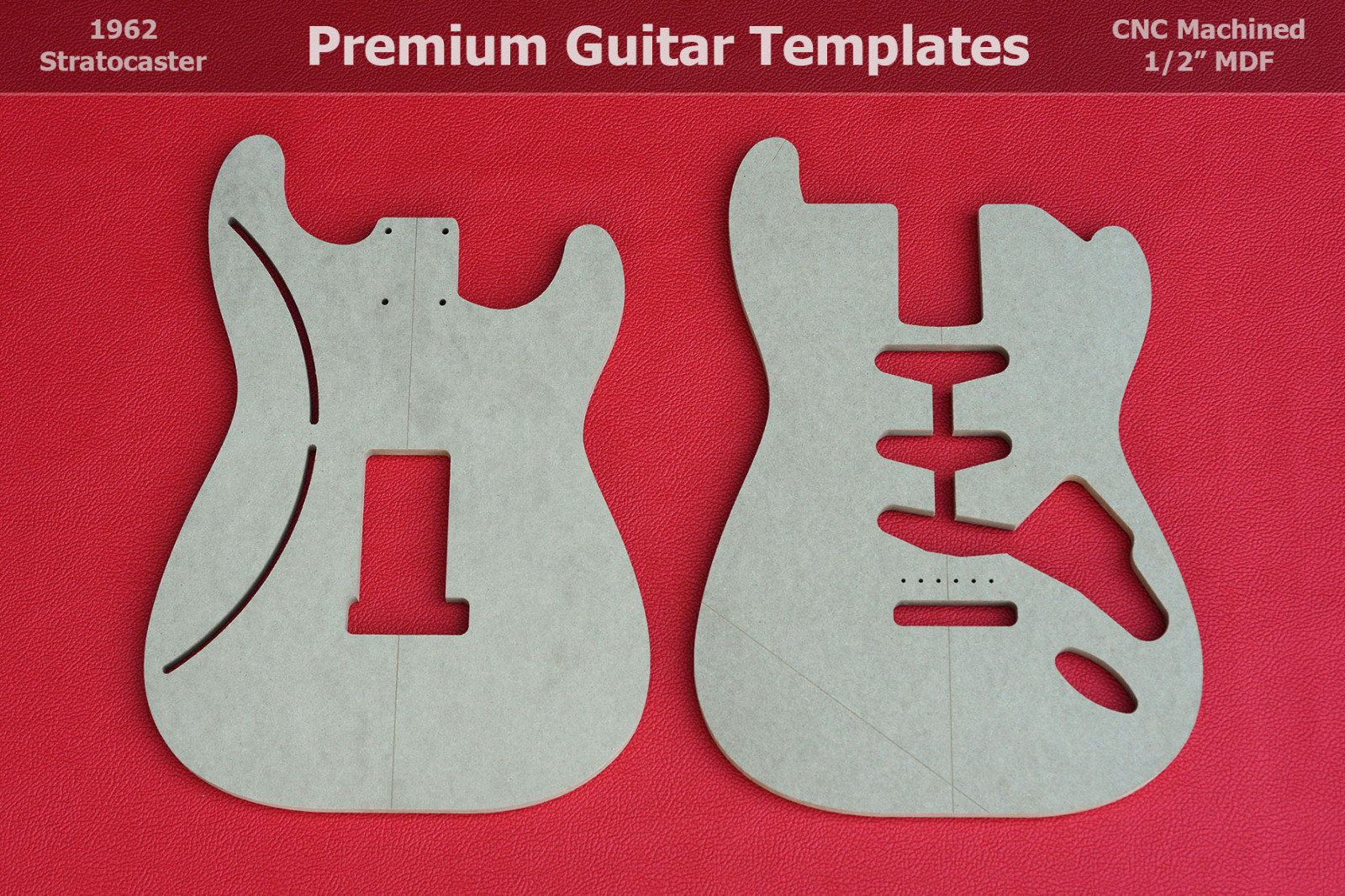 1960's Stratocaster Guitar Body Router Template Set Strat CNC 1/2