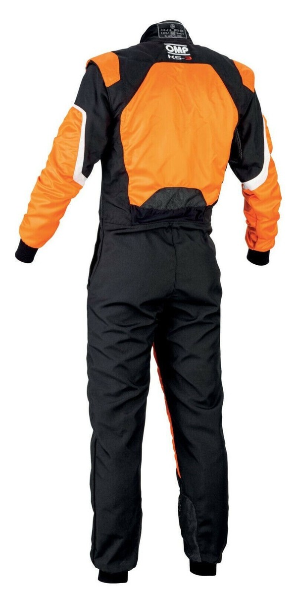 GO KART RACE SUIT ORANGE AND BLACK F1 CIK/FIA RACING SUIT WITH