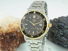 IWD OCEAN GUIDE 200M ZEGAREK DO NURKOWANIA SZAFIROWE SZKŁO STAL/ZŁOTO ZEGAREK MĘSKI ETA KWARCOWY