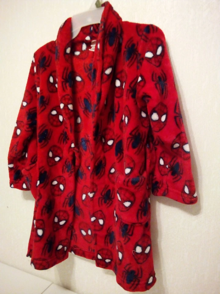 Халат Человека-паука Marvel для мальчиков детский красно-белый синий флисовый - Изображение 3 из 4