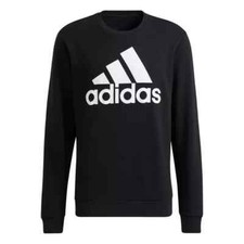adidas Men's Essentials Big Logo Black/White Crew Sweatshirt (GK9074) Sizes L/XL