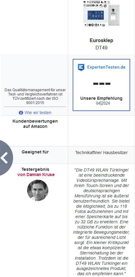 2 Familienhaus Video Türsprechanlage 2-Draht Bus Video Türklingel Sprechanlage - Bild 3 von 4