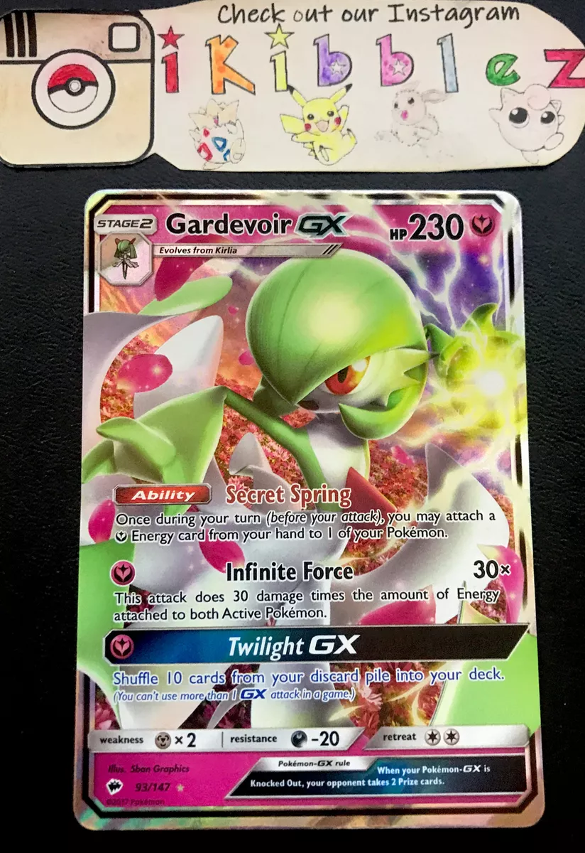 GARDEVOIR GX 93/147 NM Ultra Rare Holo Foil Pokémon Card. Free Tracked  Shipping!