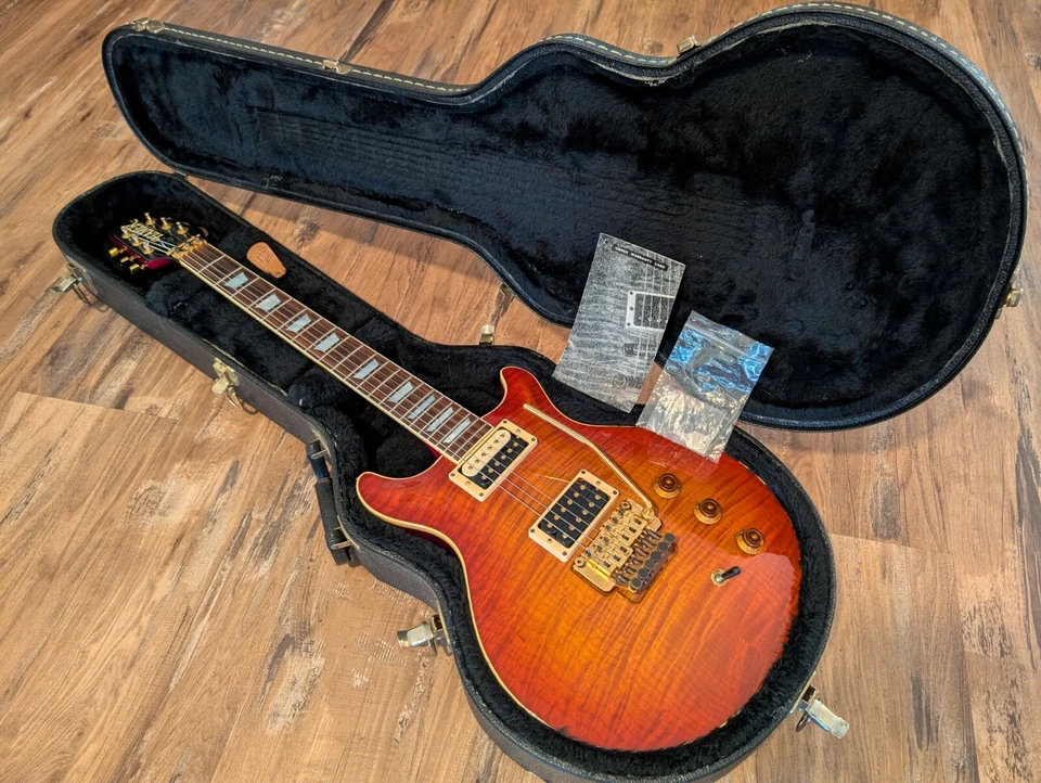 Hamer 1992 EE. UU. Sunburst Custom Factory Floyd con herrajes dorados ¡ESTÍBULO limpio! Foto 3 de 4