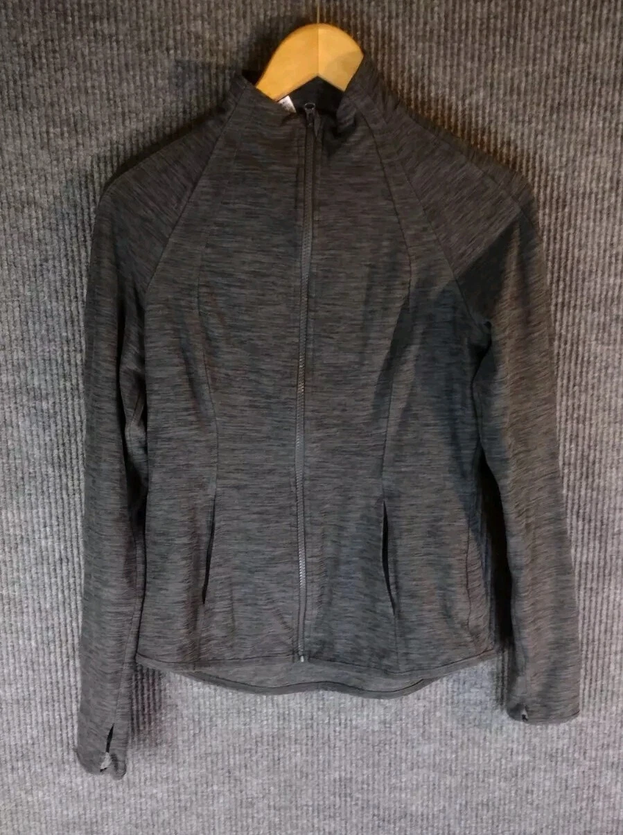 yogalicious lux full zip fitted thumbholes jacket