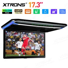 17.3" Car Overhead Ceiling Roof Mount Monitor Flip Down 1080P Video HDMI Player