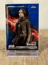 Jyn Erso 2024 Topps Chrome Star Wars Blue Pulsar Refractor