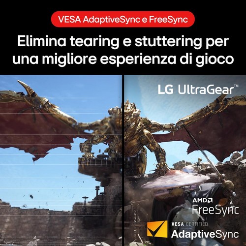 Lg UltraGear Monitor PC Gaming Curvo 27" LCD 180Hz/1ms 2560x1440Px QHD 27GS60QN - Foto 5 di 10