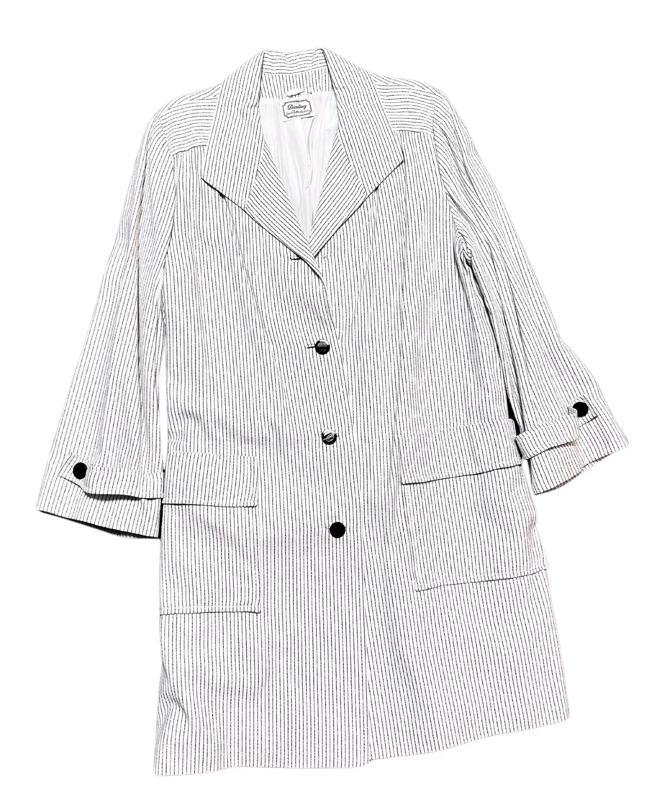 Cappotto Dior Vintage Cappotto Diorling Gessato Anni 60 12 16 Cappotto Designer Dior