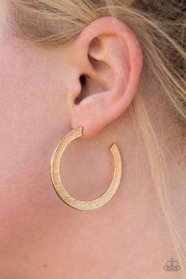 Paparazzi ~ HAUTE Glam Gold Hoop Earrings